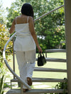 Signature Peplum White Linen Co-ord Set