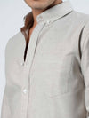 Subtle Beige Cotton Oxford Shirt