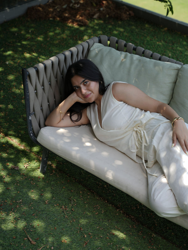 Torsia Wrap Buttercream Linen Co-ord Set