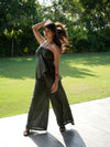 Sunset Halterneck Green Linen Co-ord Set