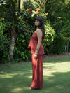 Sunset Halterneck Rust Linen Co-ord Set