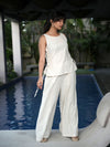 The Muse Ivory Linen Co-ord Set