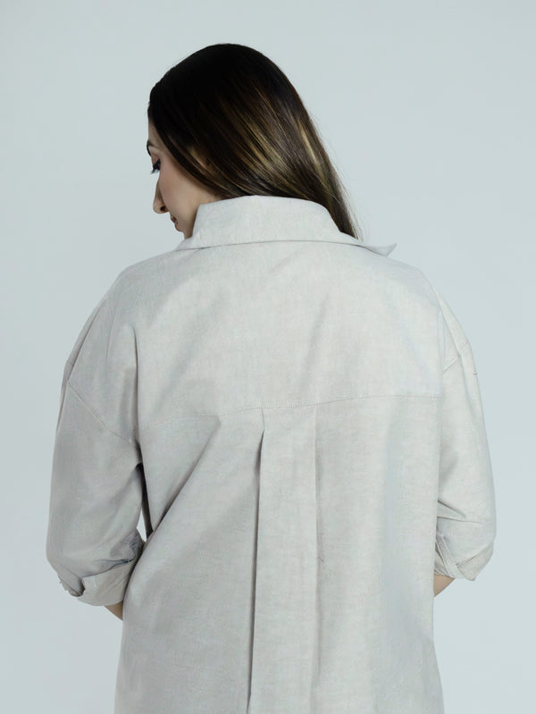 Essential Beige V-Neck Shirt