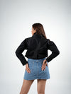 Signature Black Satin Shirt