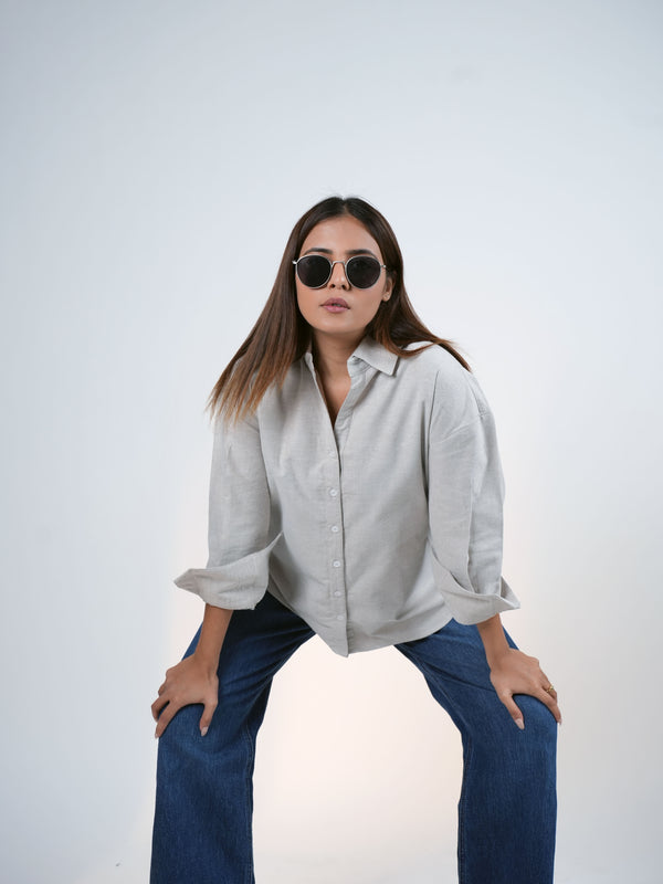 Essential Beige V-Neck Shirt