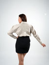 Italian Beige Satin Shirt