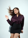 Regal Wine Satin Shirt