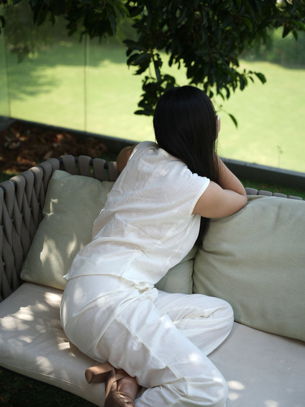 Torsia Wrap Buttercream Linen Co-ord Set