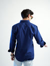 Navy Blue Cotton Oxford Shirt