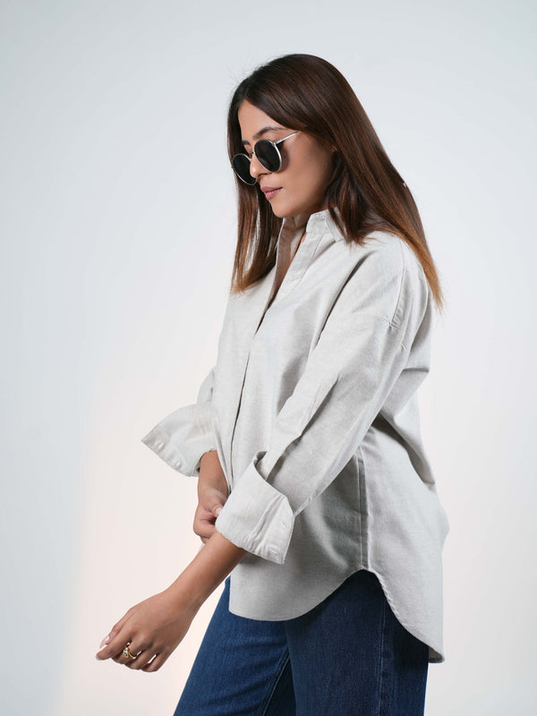 Essential Beige V-Neck Shirt