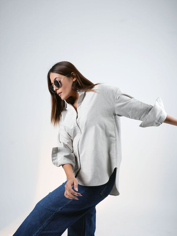 Essential Beige V-Neck Shirt