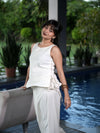 The Muse Ivory Linen Co-ord Set