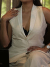 Maison Waistcoat Ivory Linen Co-ord Set