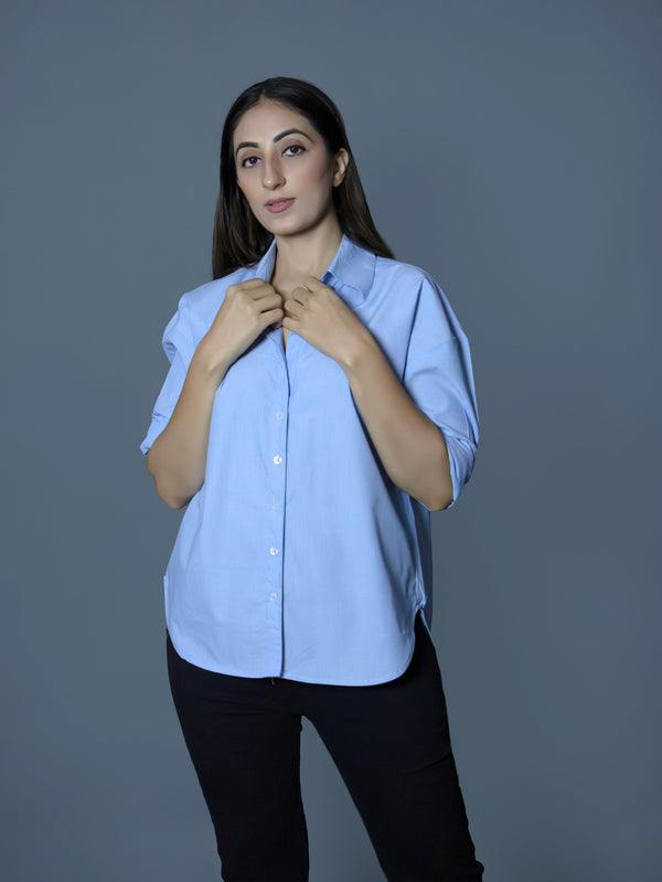 French Sky V-Neck Shirt