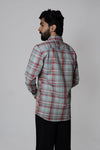 Red and Grey Signature Twill Checks Shirt