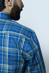 Blue and Green Signature Twill Checks Shirt