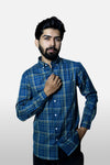 Blue and Green Signature Twill Checks Shirt
