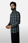 Black and Khaki Signature Twill Checks Shirt