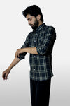 Black and Khaki Signature Twill Checks Shirt