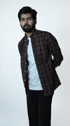 Brown and Black Signature Twill Checks Shirt