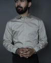 Beige Cotton Satin Shirt