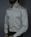 Beige Cotton Satin Shirt