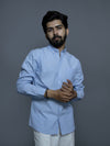 Light Blue Luxe Cotton Shirt Slim Fit