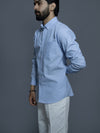 Light Blue Luxe Cotton Shirt Slim Fit