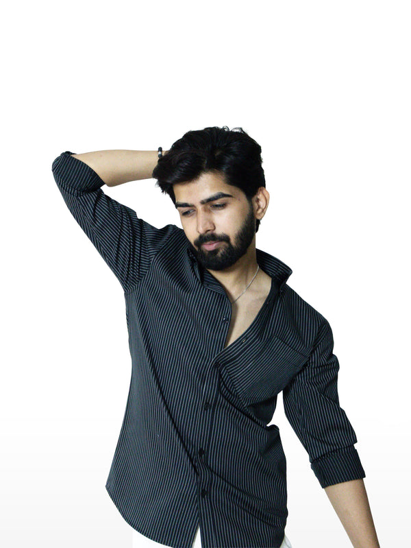 Black and White Stripes Shirt