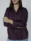 Regal Wine Satin Shirt