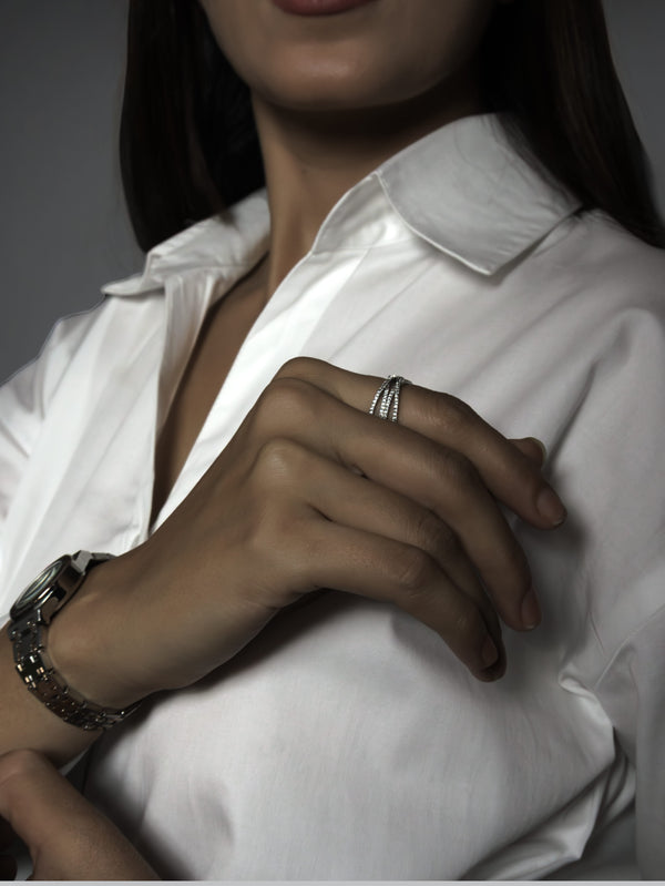 The CEO White Satin Shirt