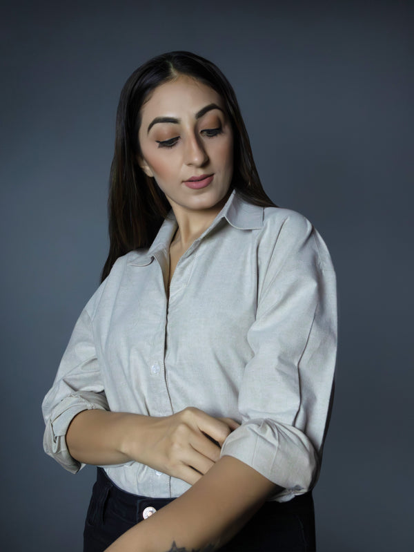 Essential Beige V-Neck Shirt